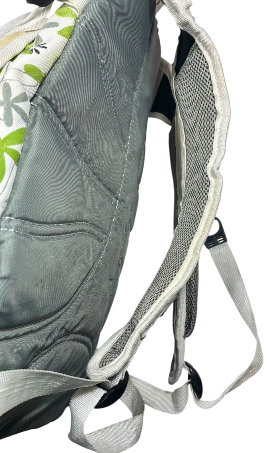 High Sierra 5420-110 backpack White with Green & Grey 70s Floral Patterns