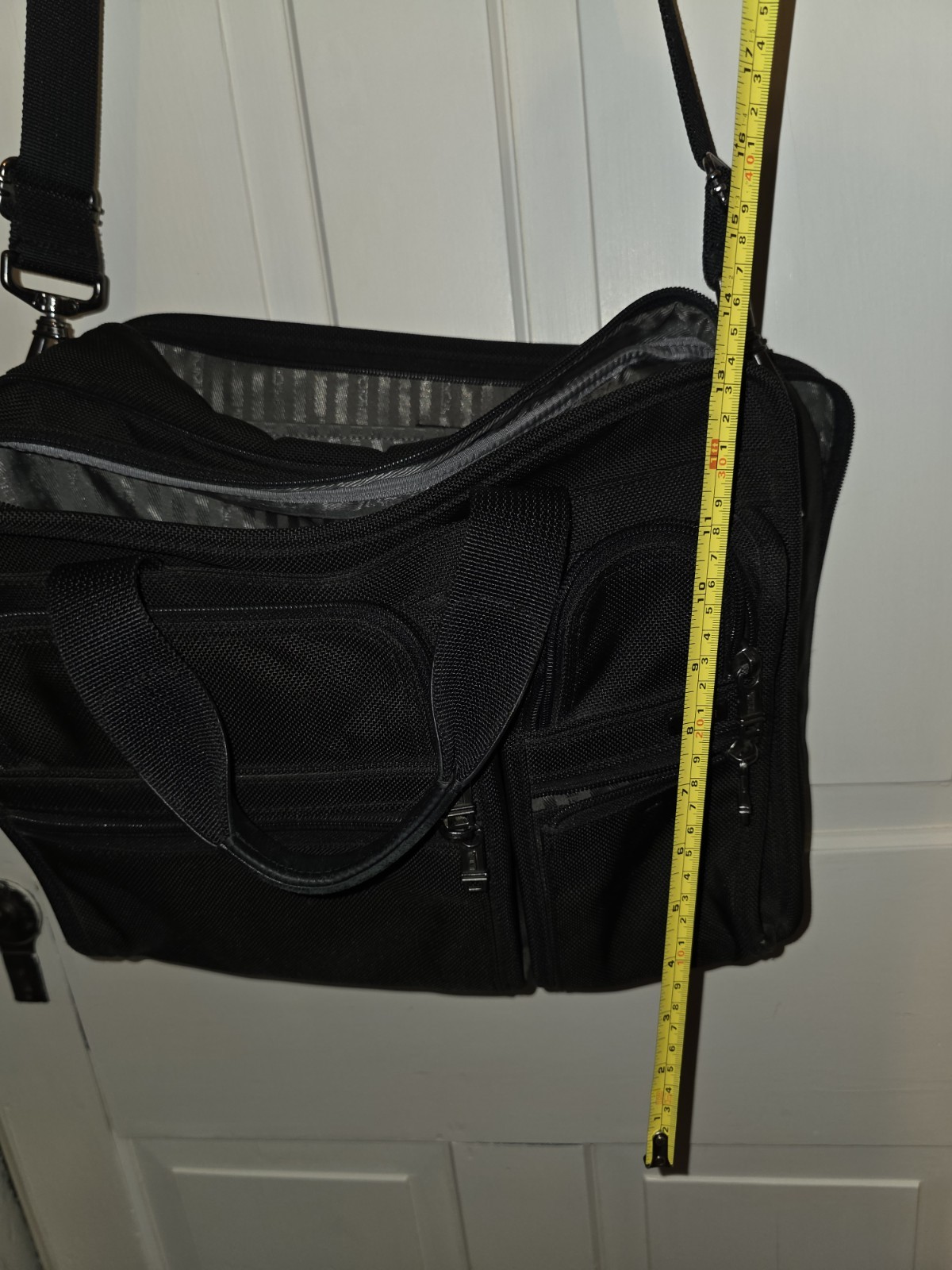 Tumi 26141D4 Alpha Black Ballistic Nylon Laptop Expandable Briefcase Bag