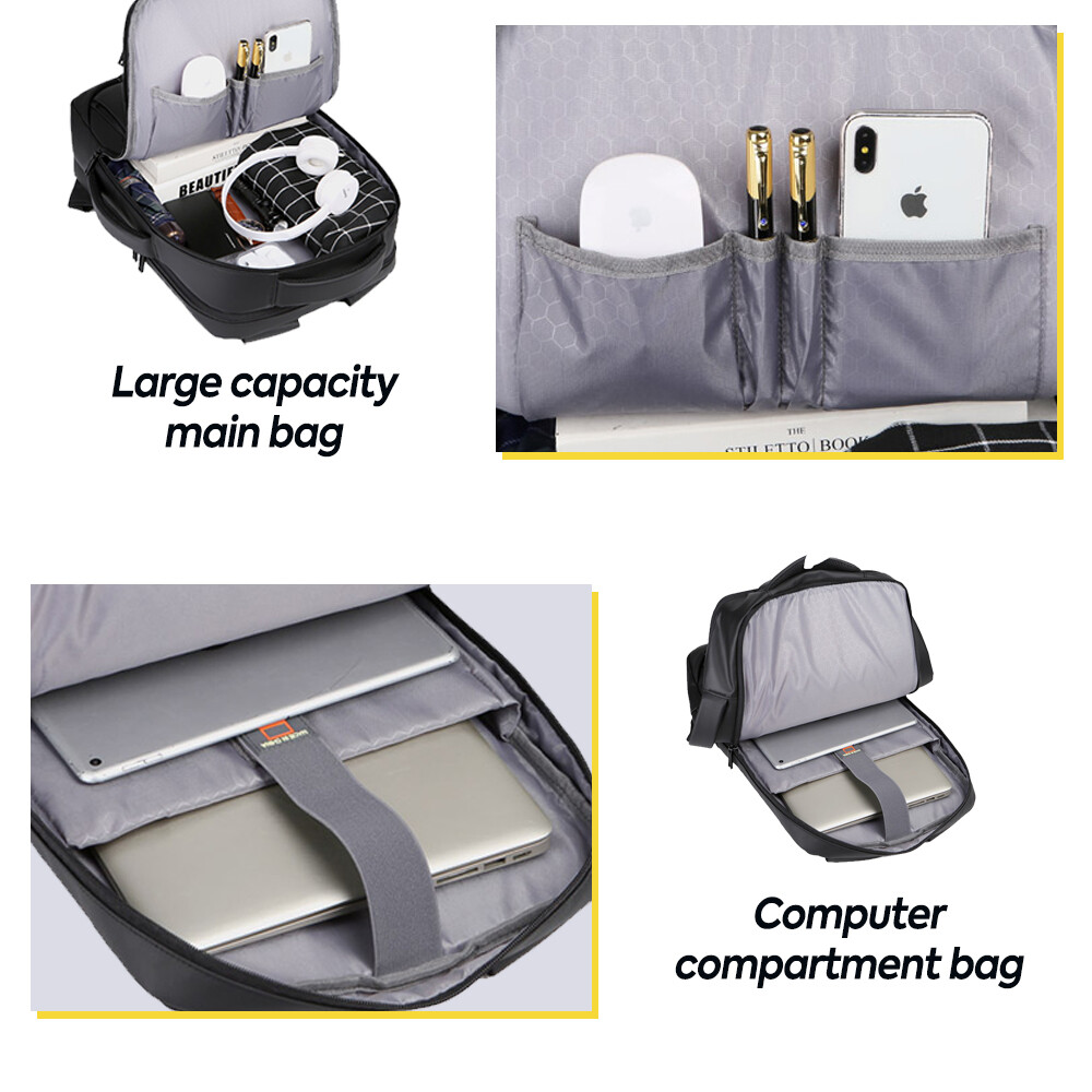 Men Multifunctional 15.6 Inch Laptop Backpack Travel Business USB Notebook Bag