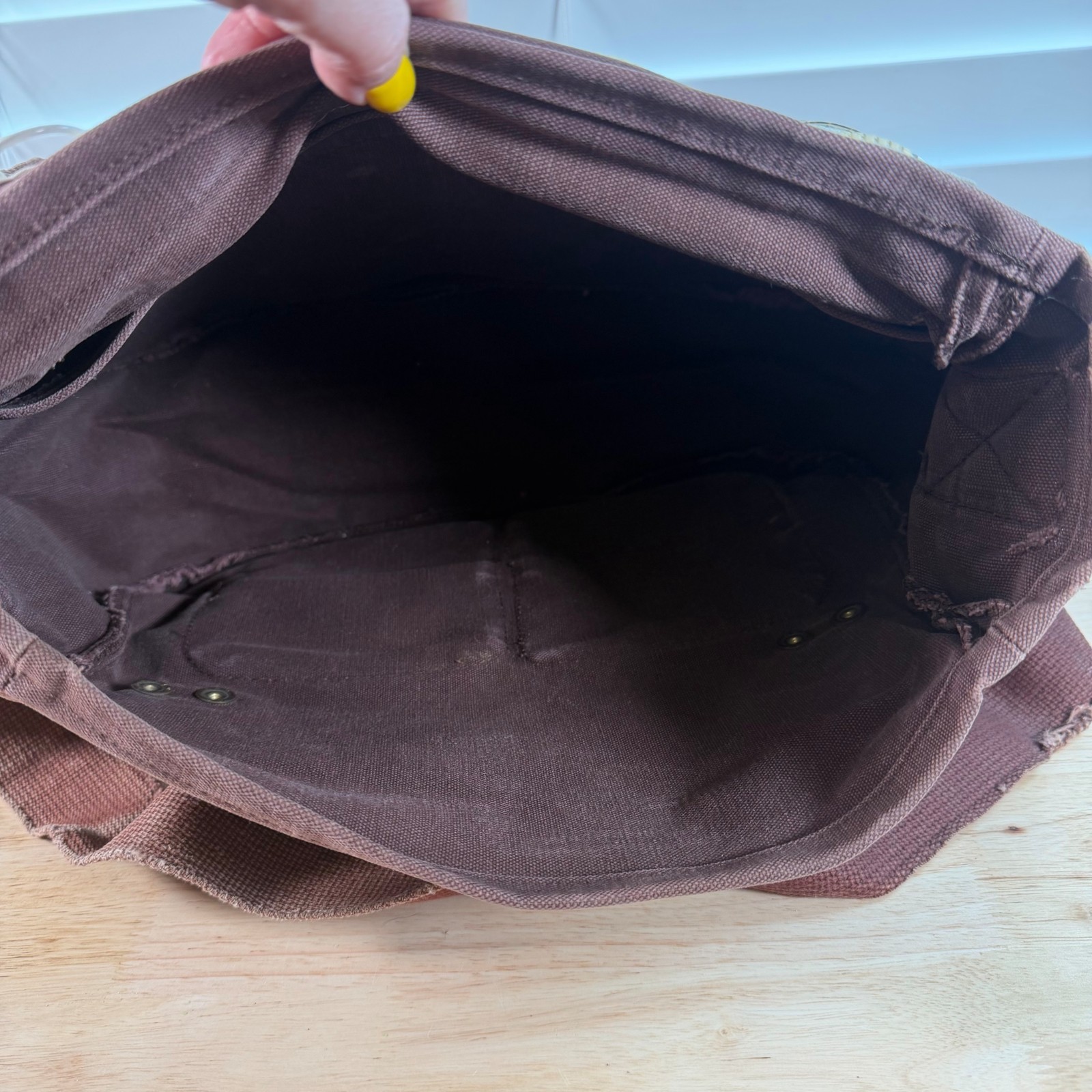 Lands’ End Square Rigger Brown Canvas Durable Classic Flap Front Messenger Bag