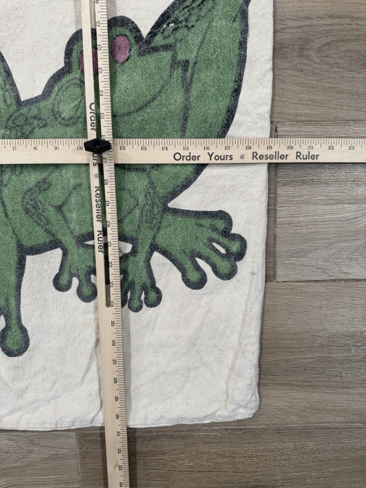 Vintage 90s Ocean House Frog Drawstring Bag LARGE 19×30 Canvas USA Sack Beach