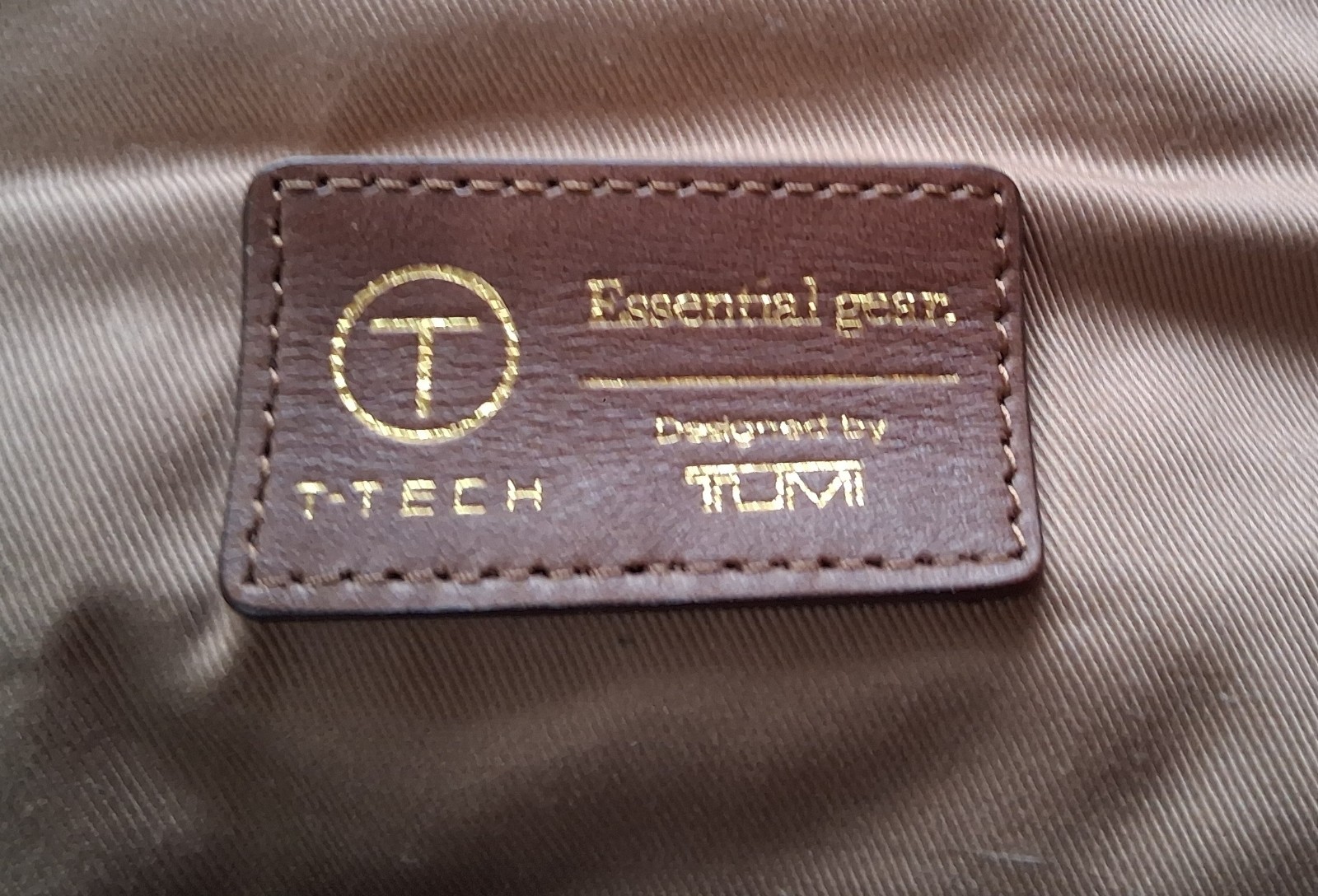 RARE Tumi T-Tech Canvas Shoulder Messenger Bag Laptop Portfolio Tan Brown