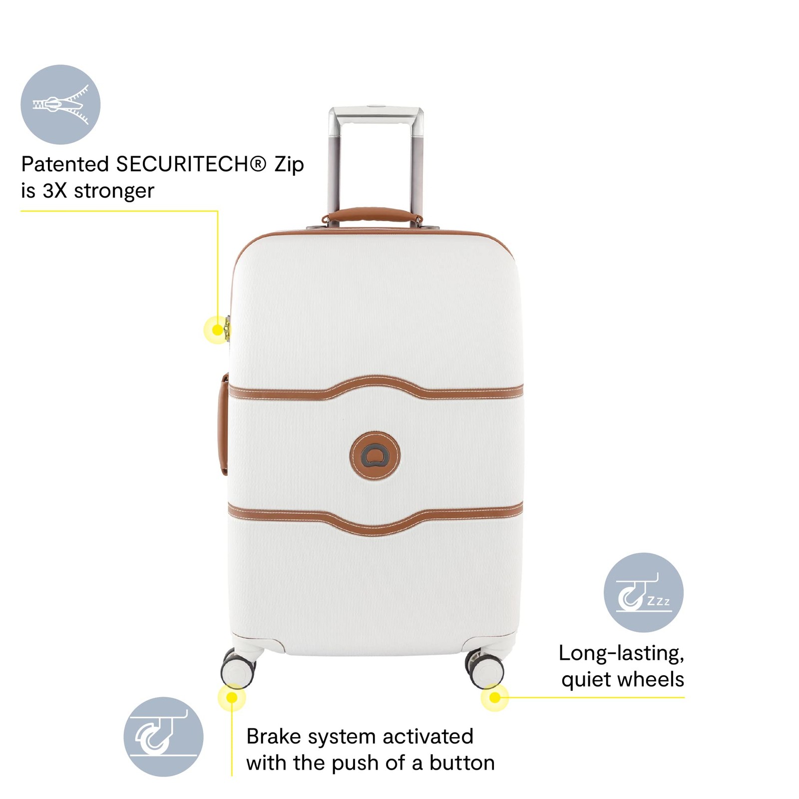 DELSEY Paris Chatelet Air 2.0 Luggage with Spinner Wheels 21 Inch With Brake U27