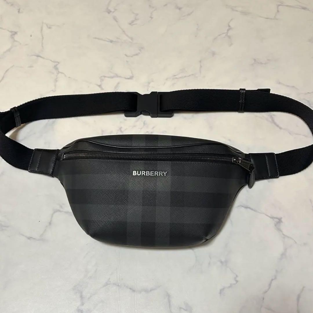 Burberry Nova Check Black PVC Shoulder Bag