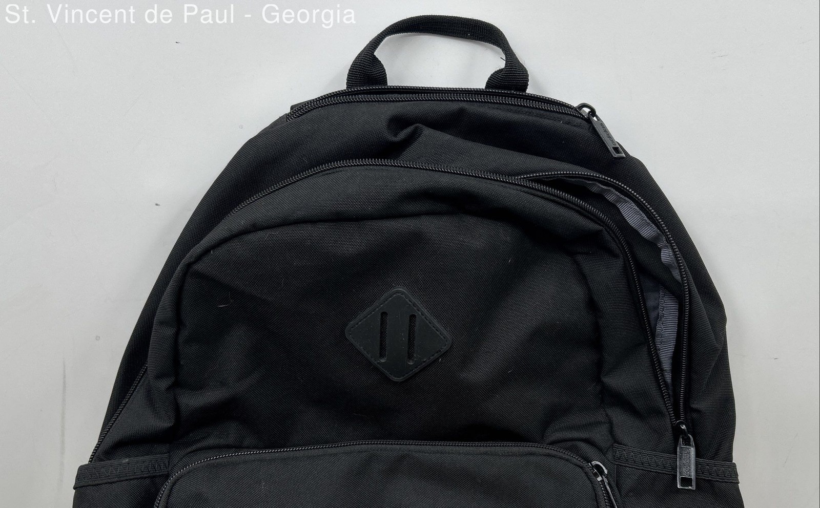 Adidas Classic 3S 4 Backpack Fits 16″ Laptop Jersey Black Bookbag Great Cond.