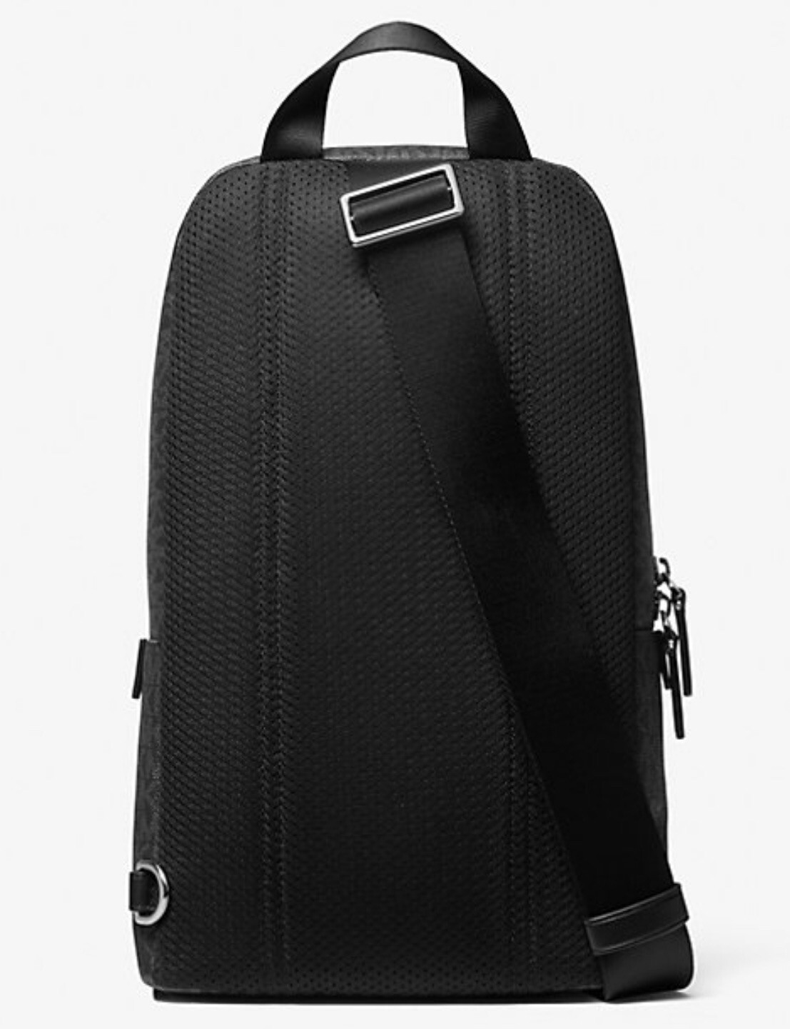 Michael Kors Cooper Commuter Sling Pack Backpack Signature Logo Black