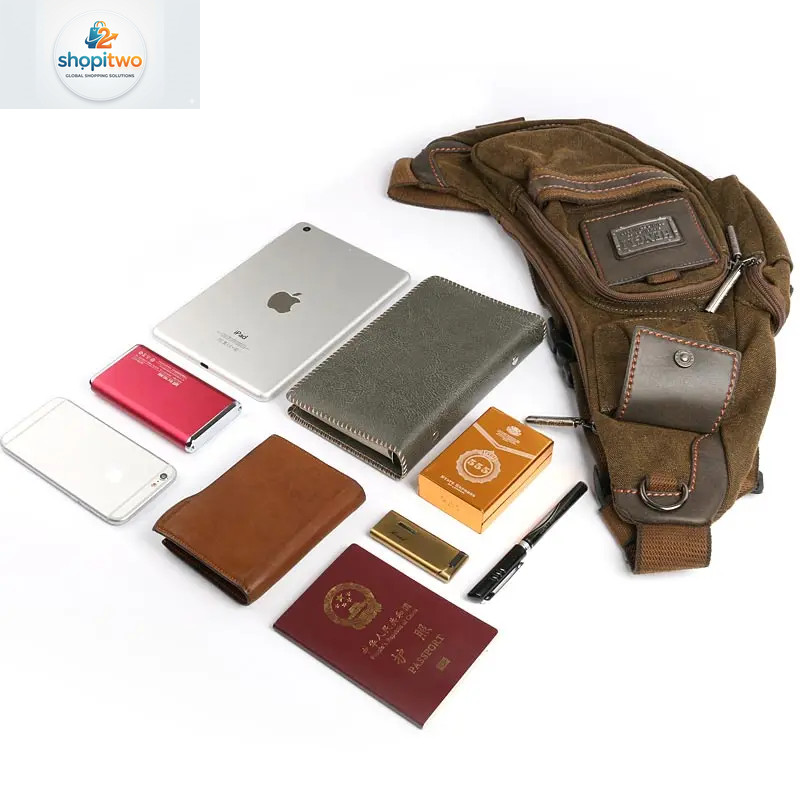 Ruil Wear Solid Canvas Bag Husband Crossbody Bags Mens Bag Casual