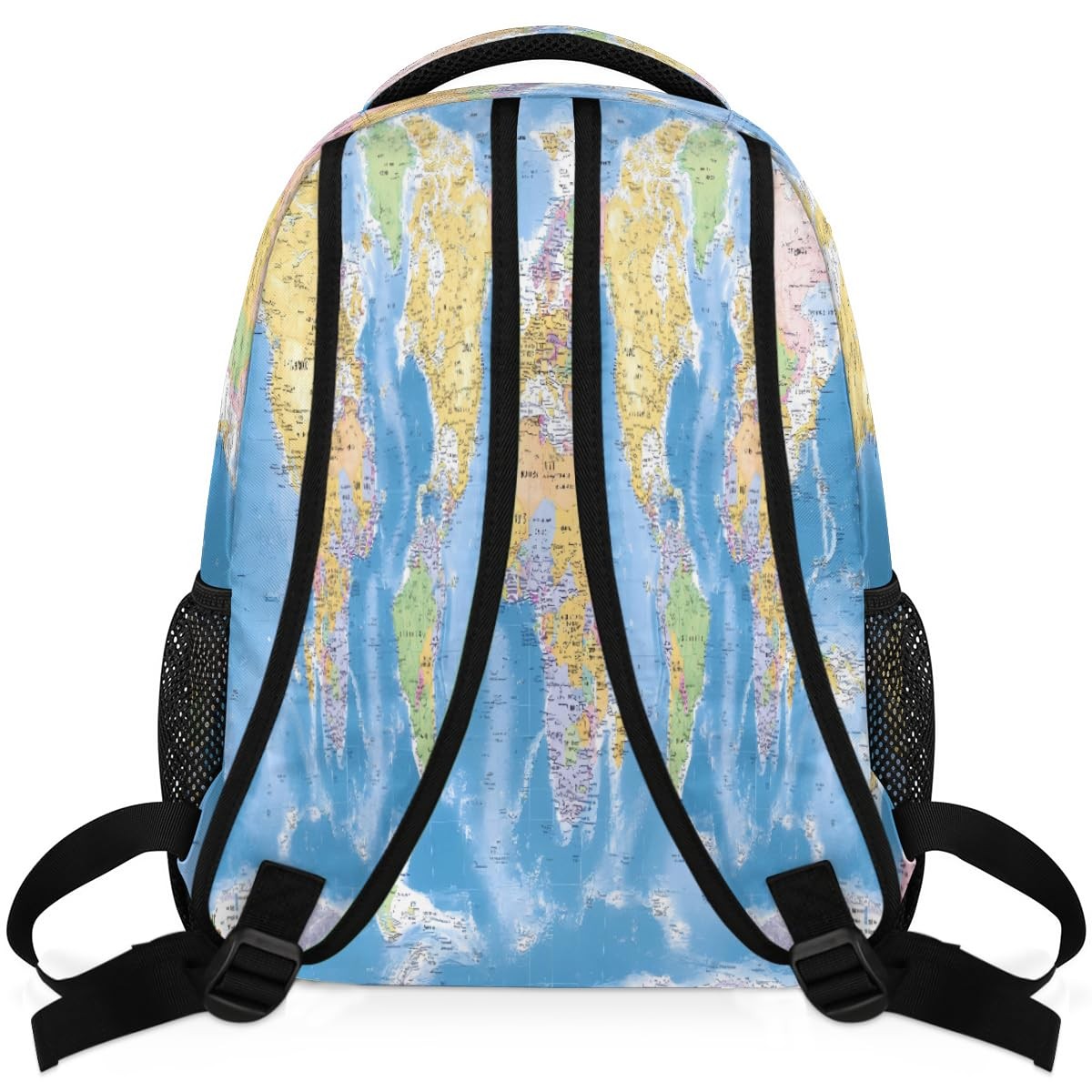 Globe World Map Backpack, School Bag, Laptop Rucksack, Travel Hiking Daypack
