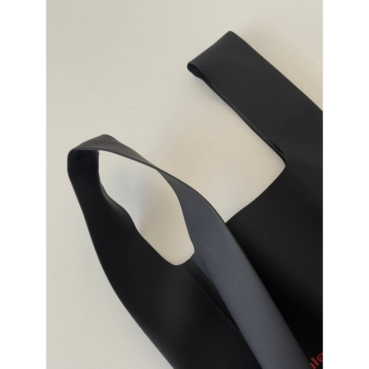 Alexander Wang Soho NYC Matte Black Rubber Shopping Bag