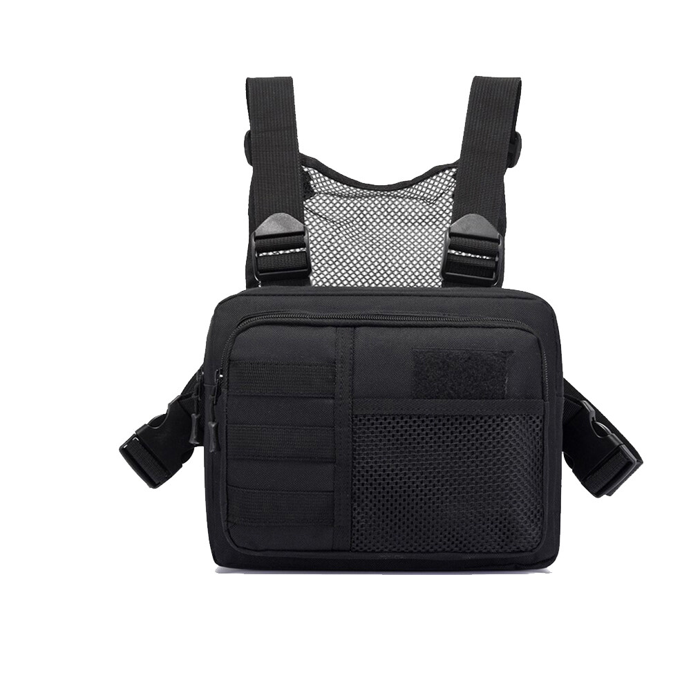 Tactical Combat Chest Rig Bag Front Pouch Recon Pack Sport Protective Vest Bags
