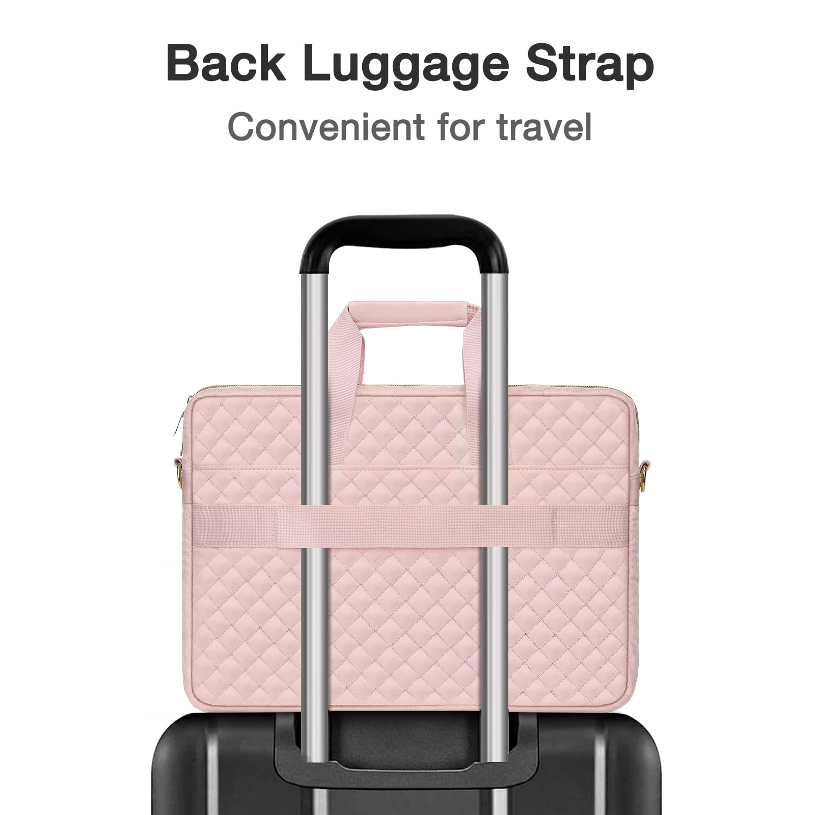 MOSISO 14 inch Laptop Bag, Briefcase Messenger 14 inch, Pink