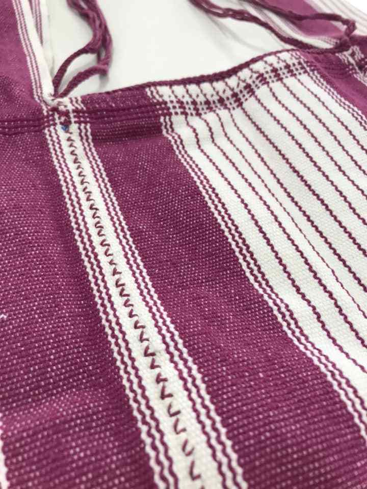 Thai hill tribes sling bag handmade from fabric cotton 100% shoulder strap