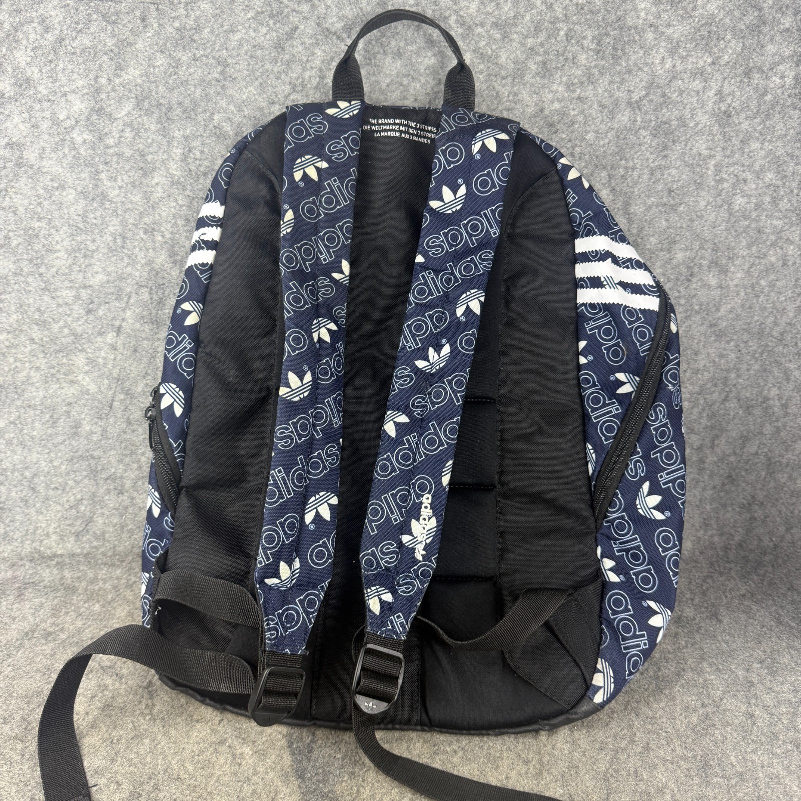 Adidas AOP Original National Backpack Navy Blue Trefoil Logo Large School Work