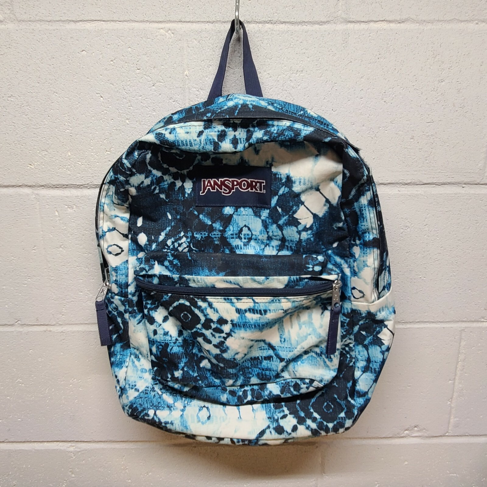 JanSport SuperBreak Backpack 42.5cm Blue Spray Can Swirl.