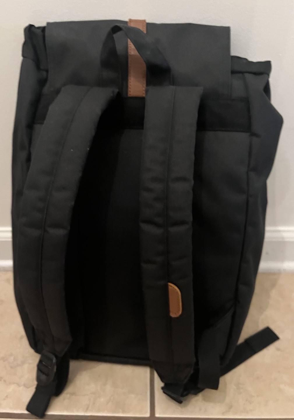 Herschel Dawson Backpack, Black/Tan Synthetic Leather