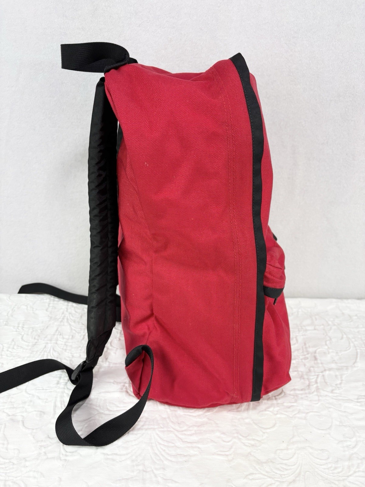 VTG 80s The North Face Backpack Red Minimalistic Design School Travel EUC
