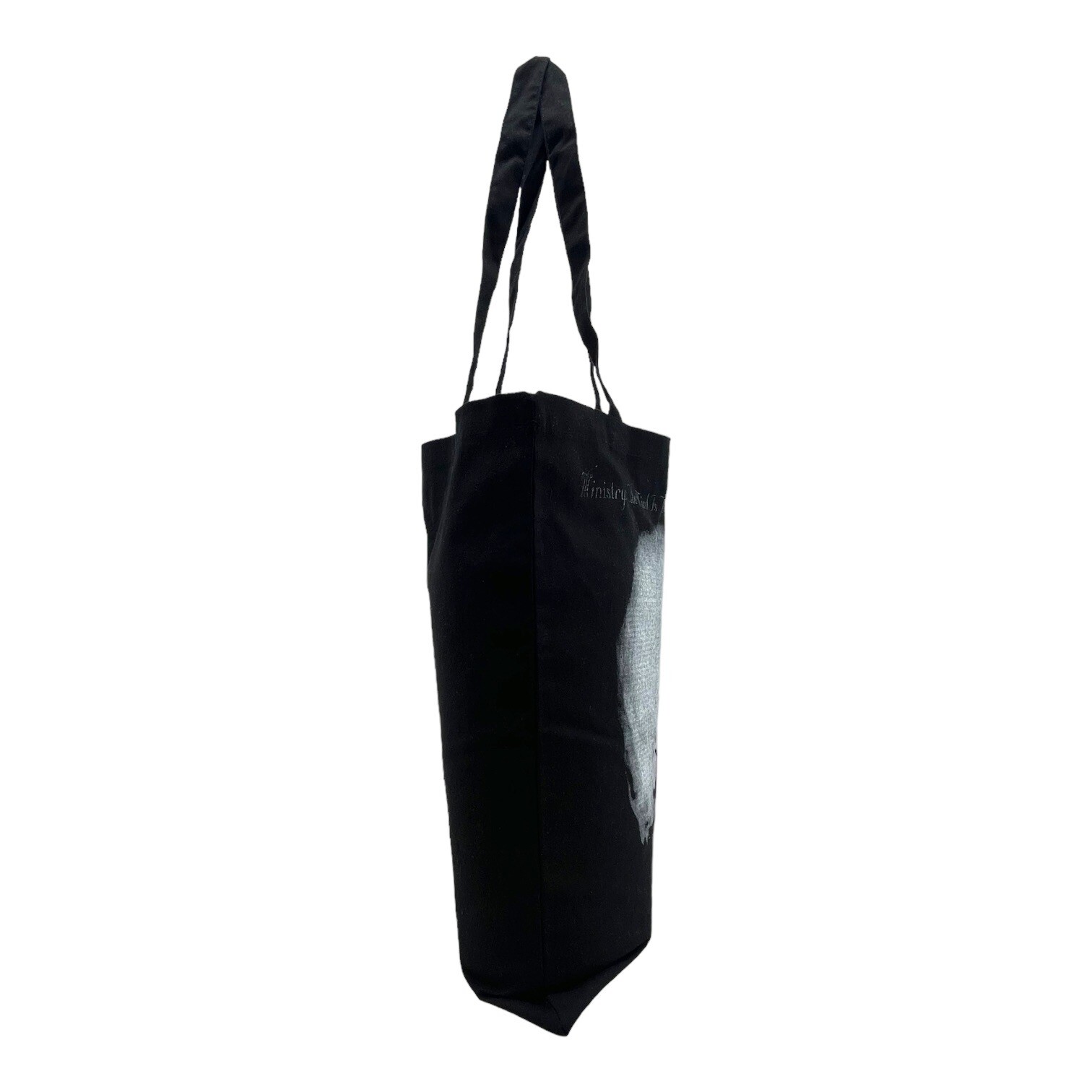MINISTRY The Mind Is A Terrible Thing Canvas Tote Bag Flat Gothic Skull BLACK