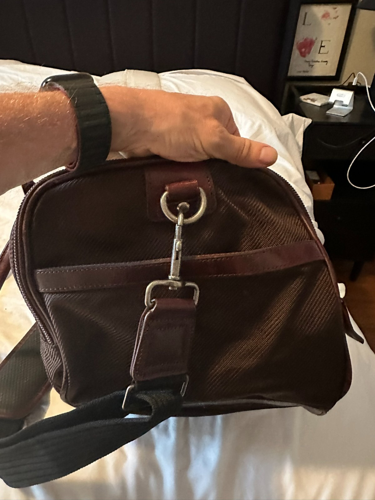 Filson Passage Expedition Small Duffle 73002 Brown Nylon Leather Travel Bag