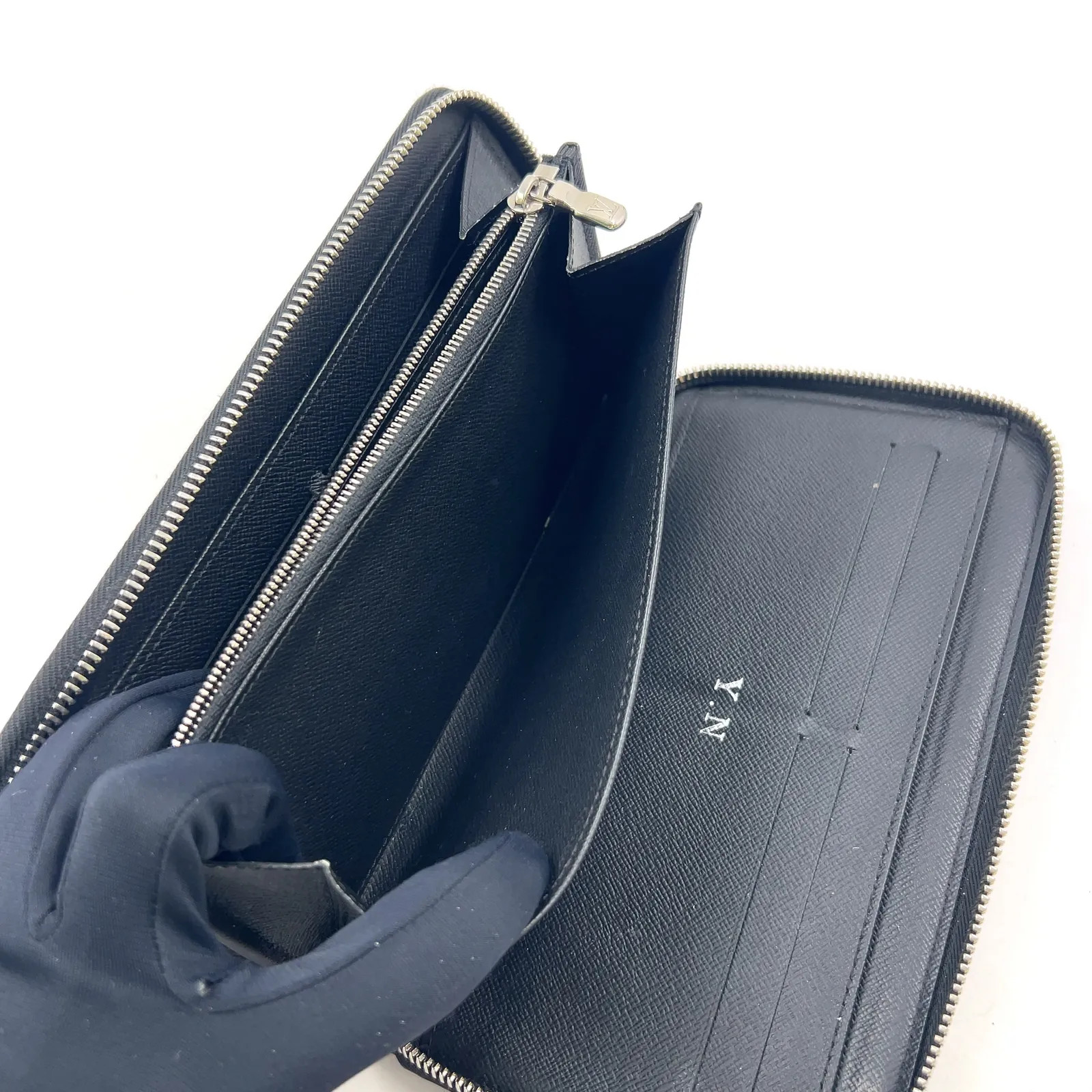 Louis Vuitton N60111 Damier Graphite Zippy Organizer NM Long Wallet Hot Stamped
