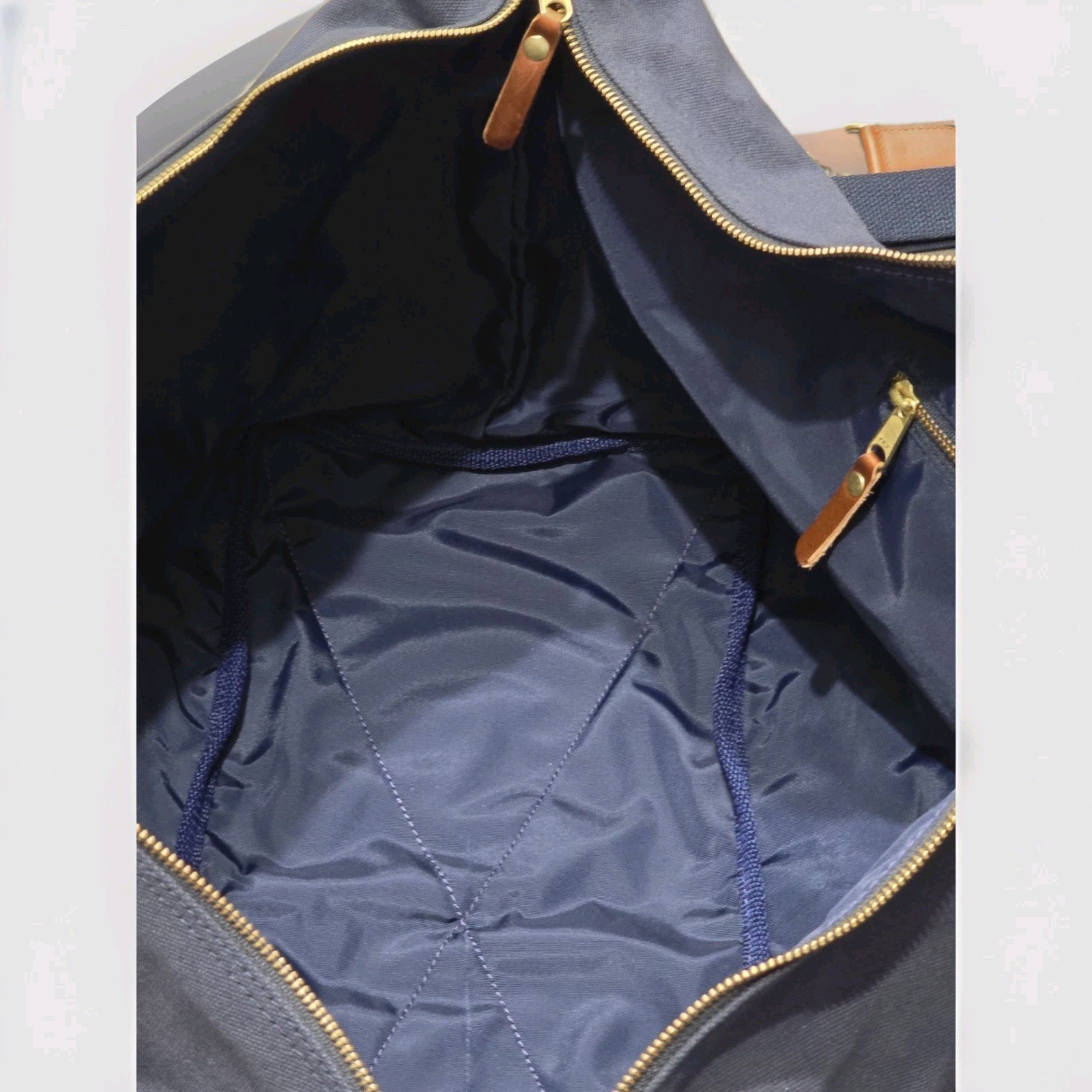Peter Millar Crown Duffle Bag Blue Canvas Weekender Adventurer Travel 21x13x9