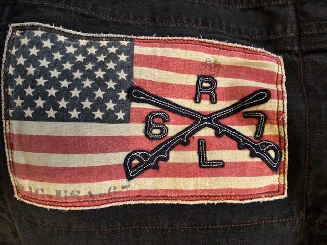 Denim & Supply Ralph Lauren Embroidered American Flag Patch Tote Shopper Bag