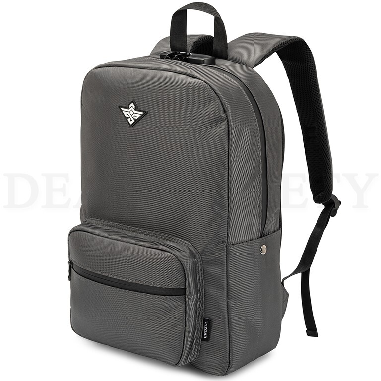 Erozul Legend Backpack Weather Resistant Lockable Bag w/ Odor Control – Graphite