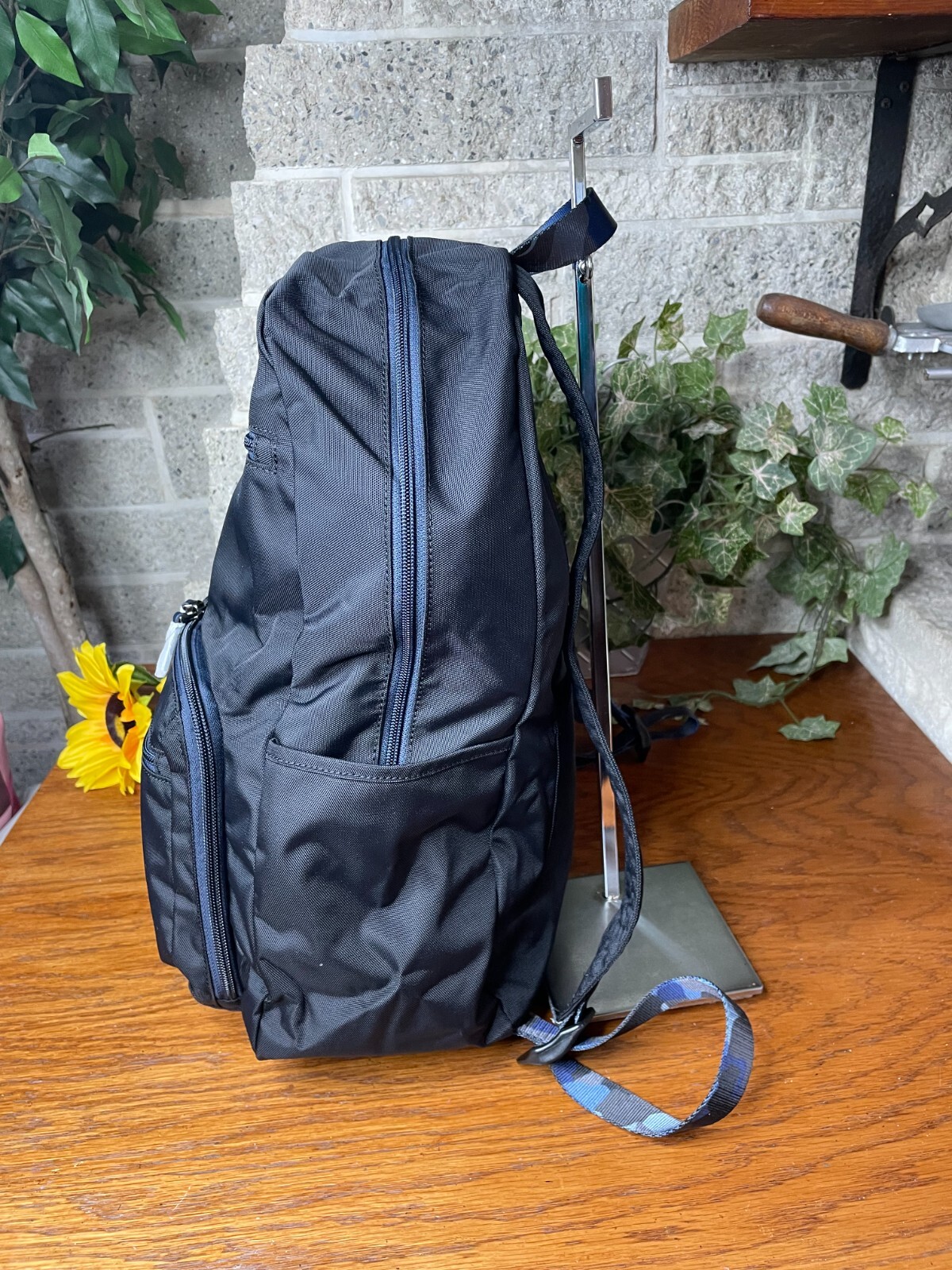 NWT TUMI BLACK CAMO PACKABLE BACKPACK FOLDABLE SHOULDER LRG BAG TRAVEL CARRYON