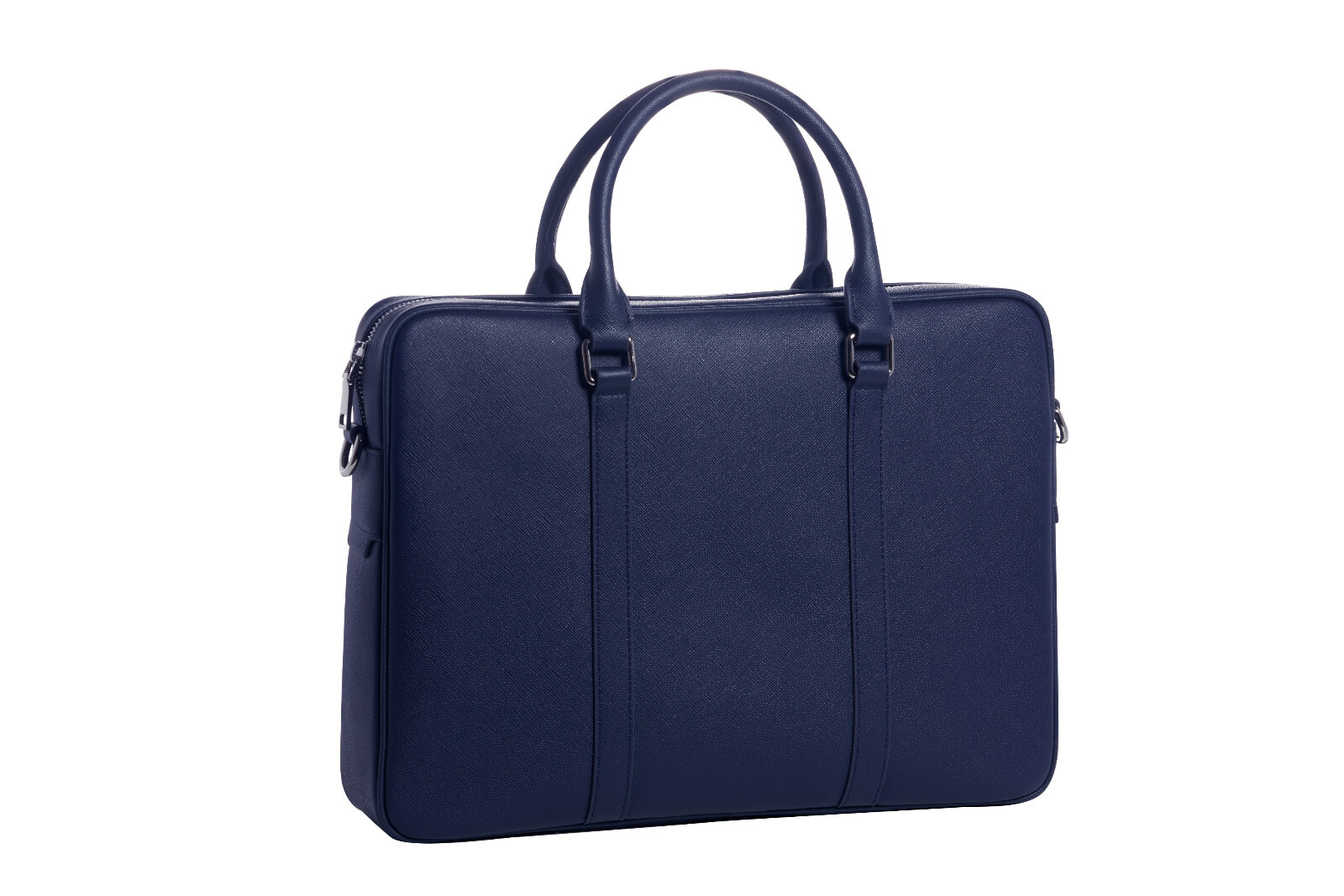 leather briefcase mens – navy blue