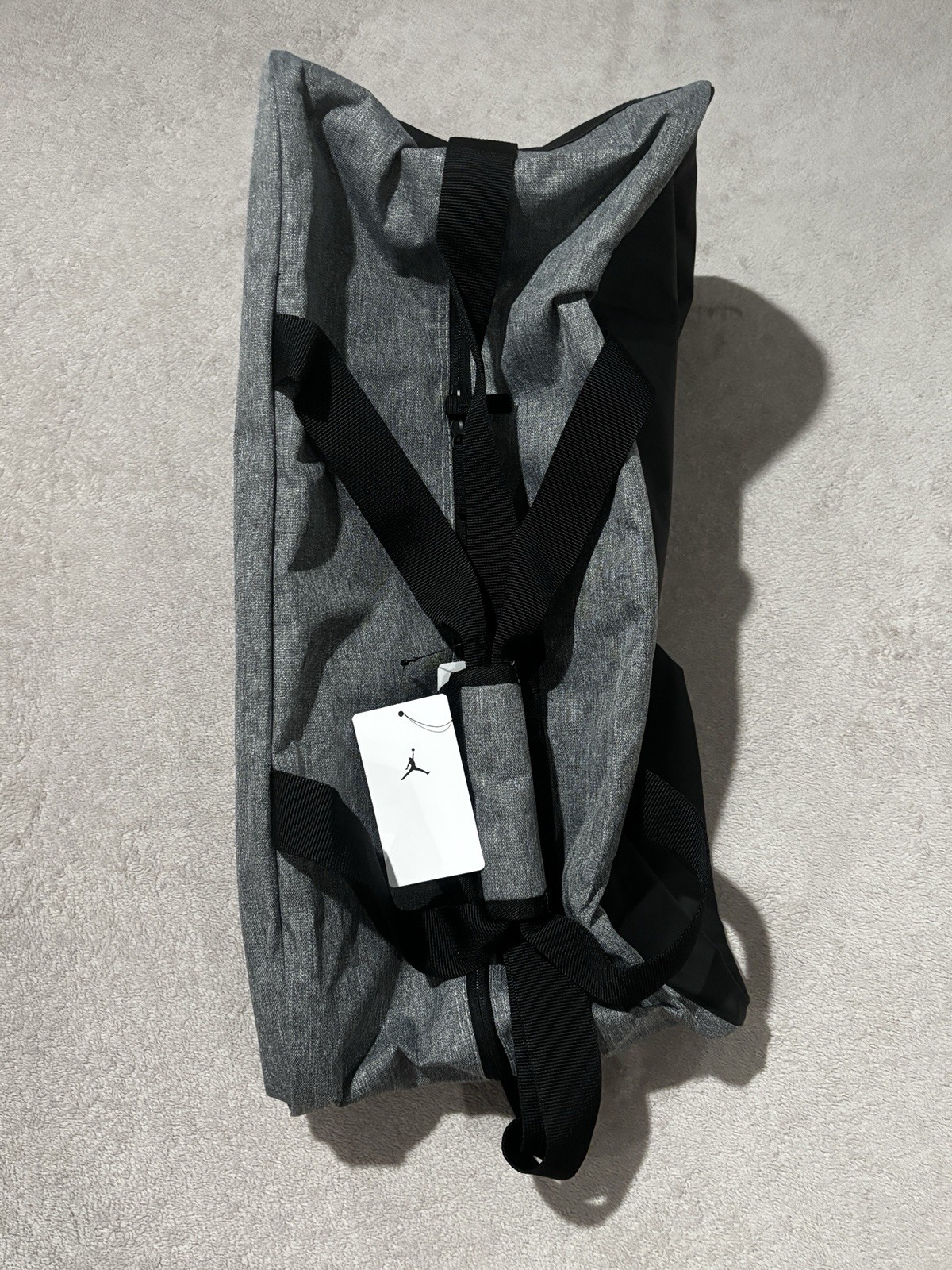 Nike Air Jordan Jumpman Pivot Duffle Bag Shoe Garage Black Grey Large 9A0083-023