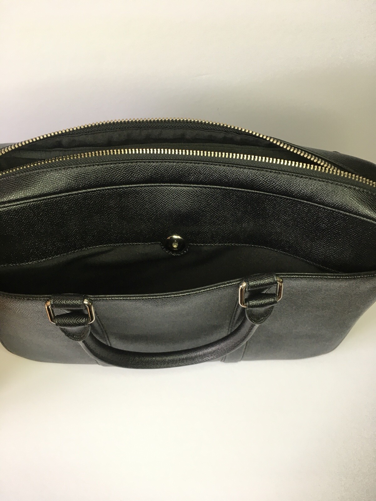 Coach Metropolitan Black Slim Briefcase Handbag Leather Laptop Bag