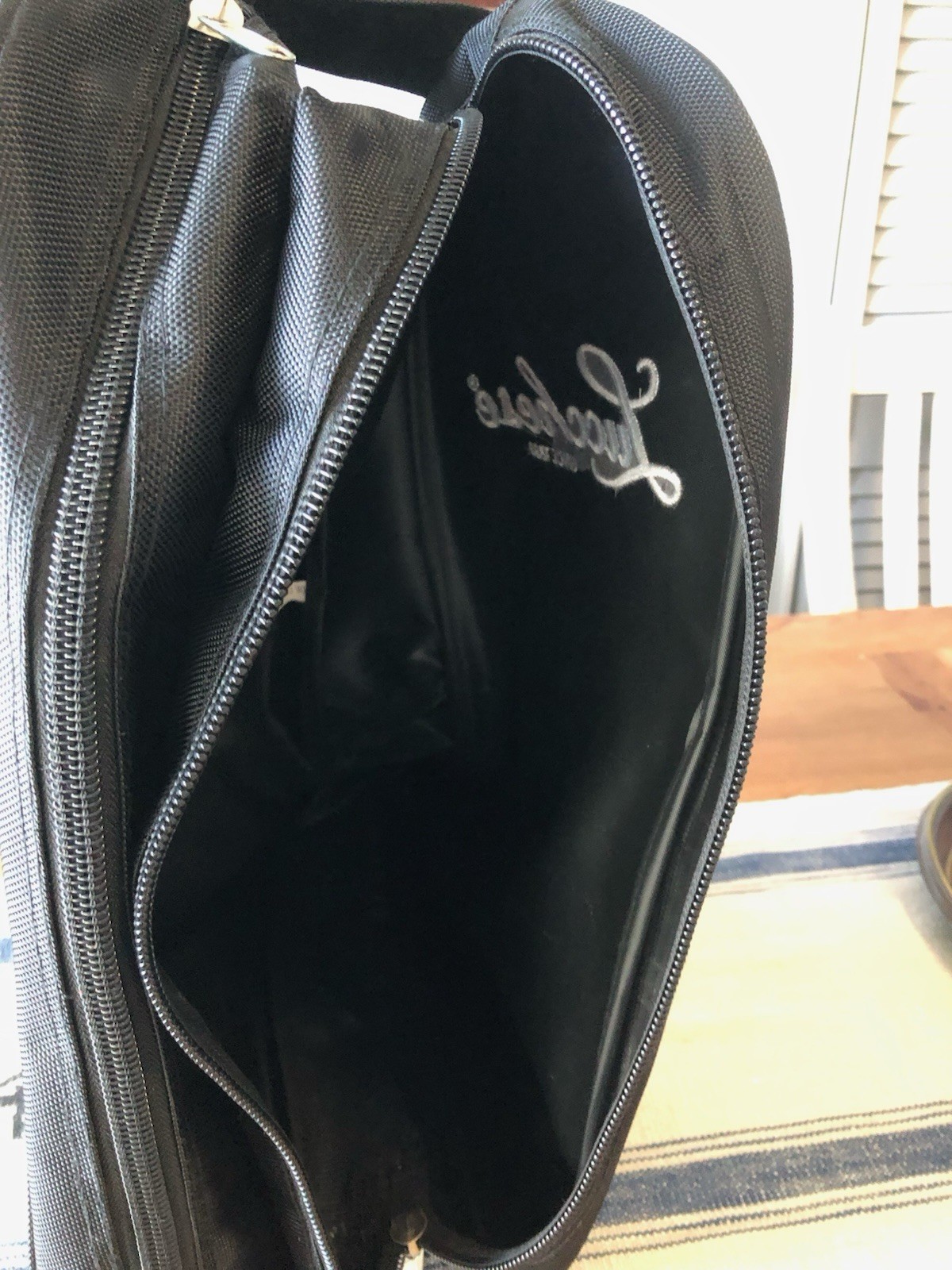 Lucchese Black Nylon Cowboy Western Boot Carry Bag Case Storage Travel
