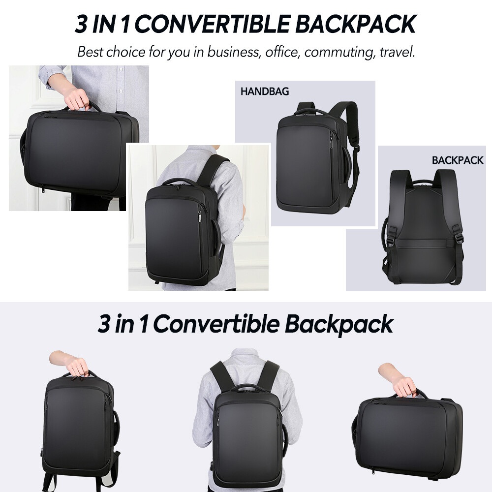 Men Multifunctional 15.6 Inch Laptop Backpack Travel Business USB Notebook Bag