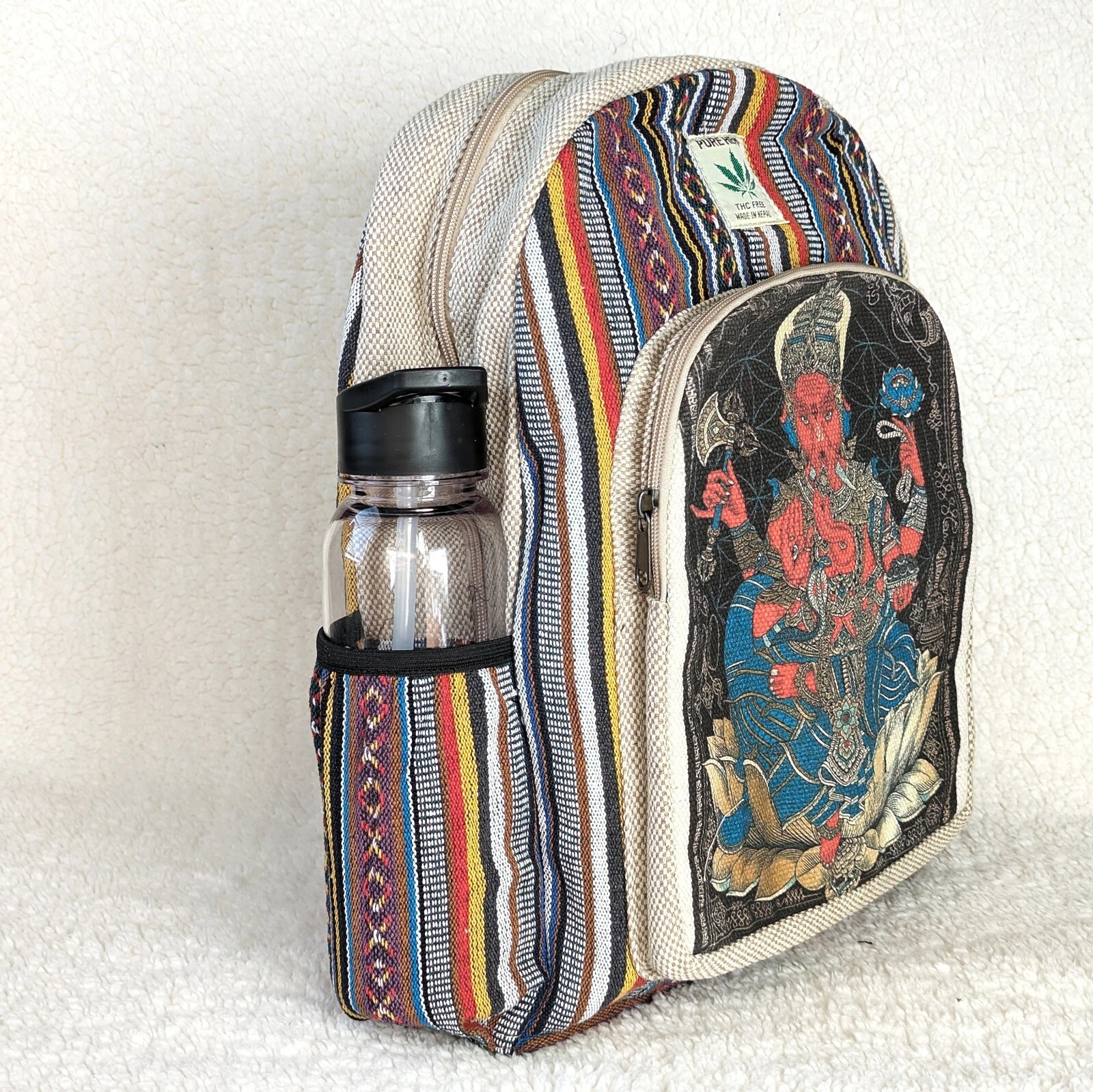 Hippie Lightweight Backpack – Ganesh Print Boho Laptop Bag