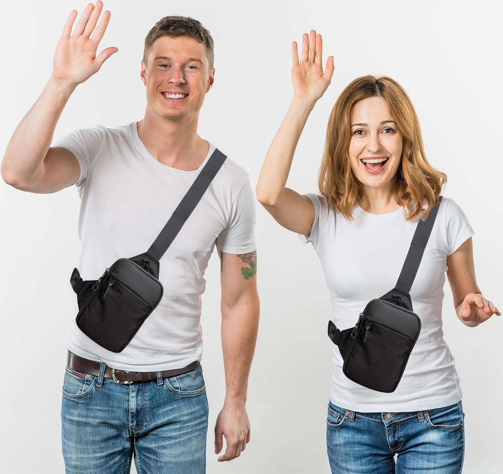 Mini Sling Bag for Men Women, Small Crossbody Travel Utility Chest Phone Bag