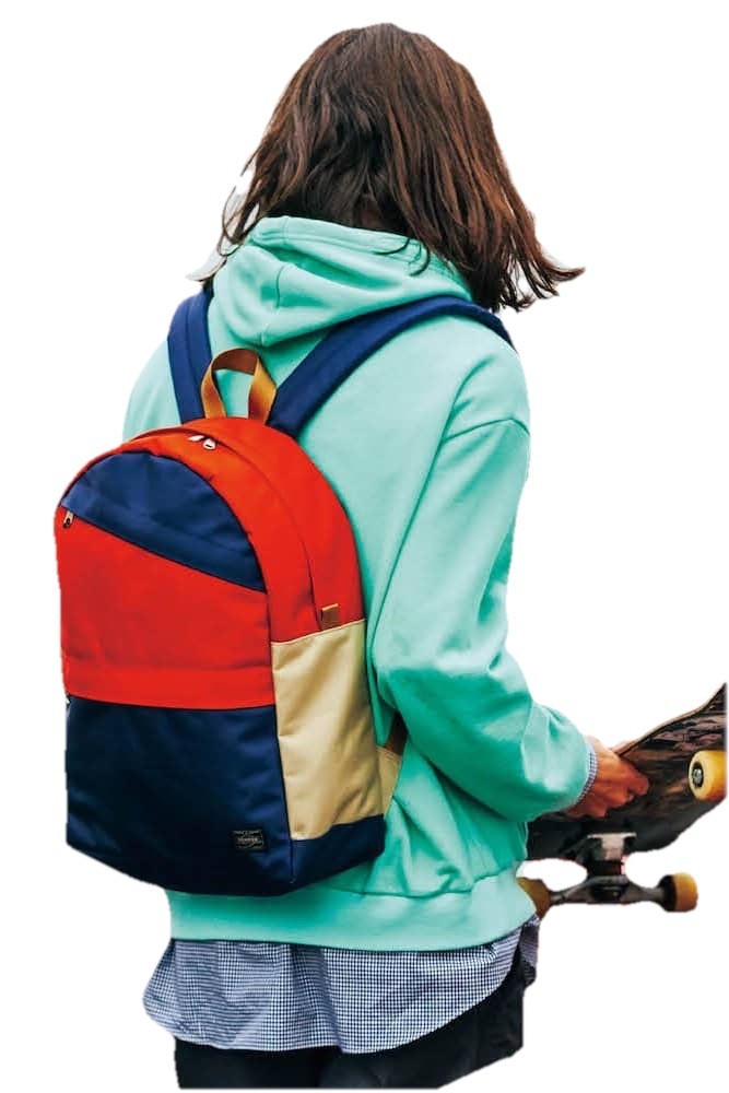 Head Porter Final Collection SS19 Colorblock Daypack Orange/Blue Made In Japan