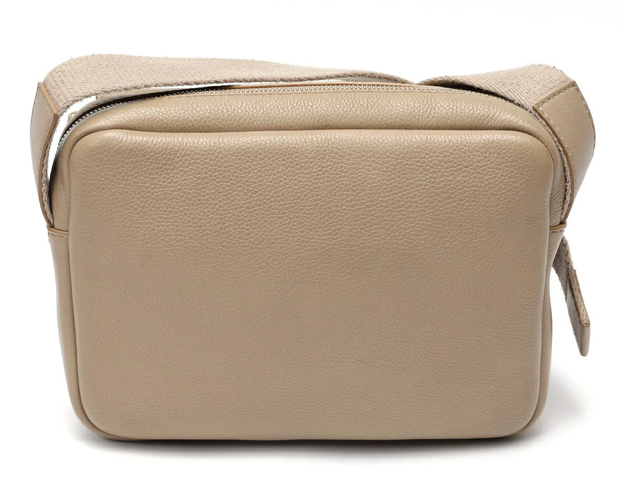 LOEWE Military Messenger Bag Shoulder Leather Beige Price Reduced