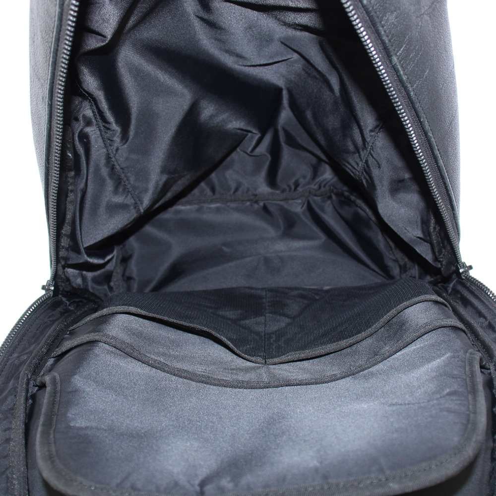 FARO Leather Backpack Black Vintage Men’s Rucksack 17.5in Adjustable Strap B
