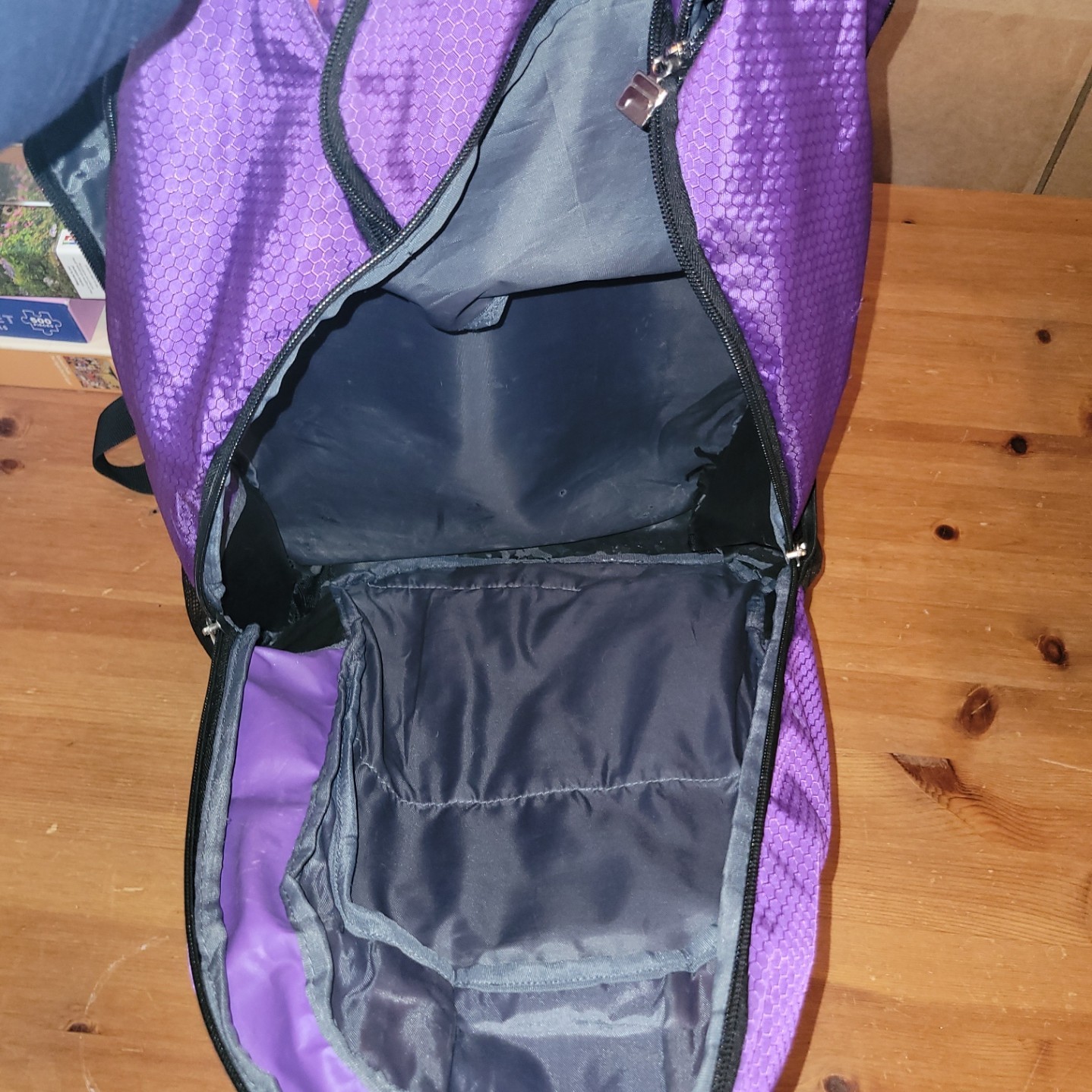 Fila Tech Purple And Orange Backpack With Multiple Pockets