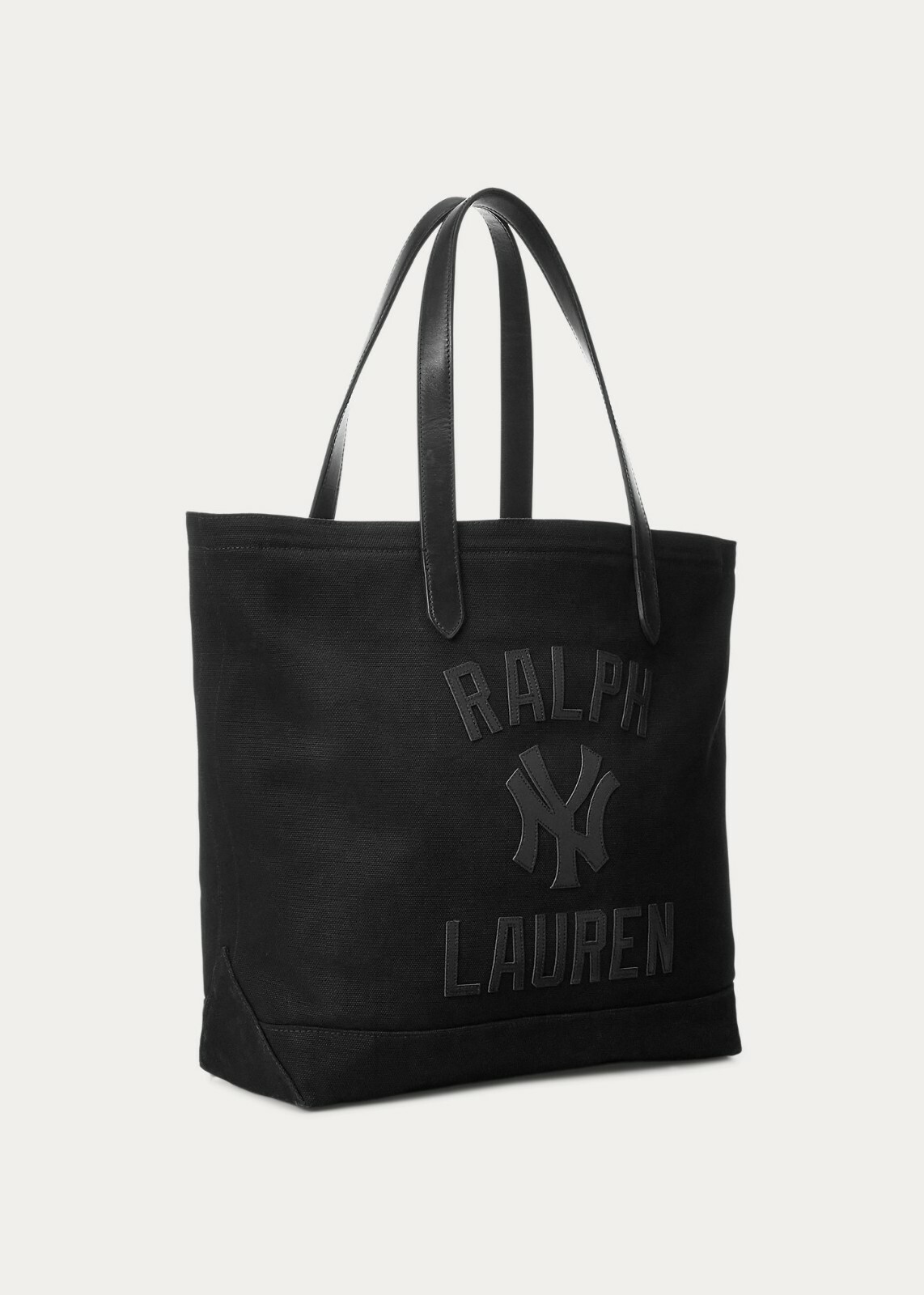 Polo Ralph Lauren NY Yankees MLB Ltd Ed Black Baseball Leather Tote Shoulder Bag