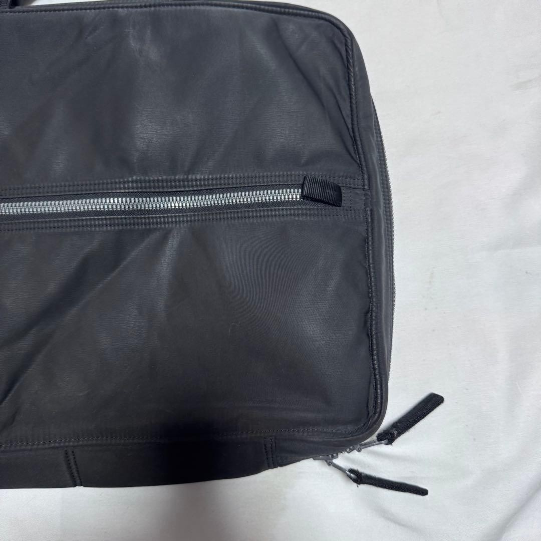 Authentic Yoshida Kaban PORTER Luggage Label Black Leather 42cm Tote Bag
