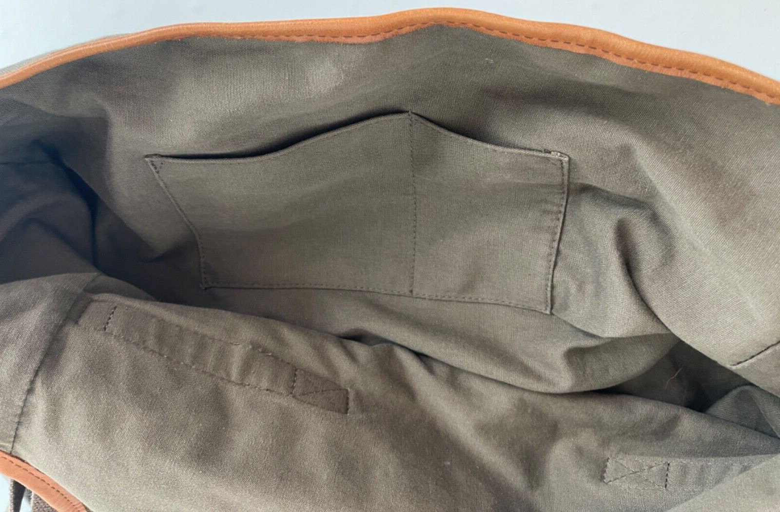 J.Crew Cotton/Leather Duffle bag Olive.
