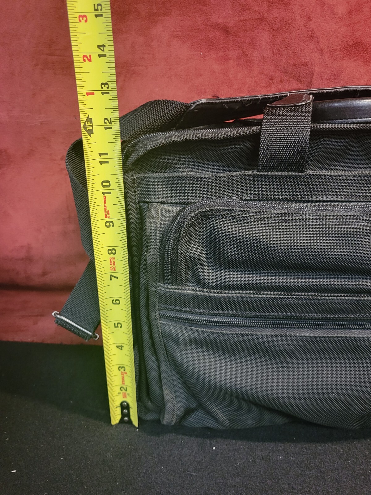 TUMI Alpha Black Ballistic expandable Laptop Business Briefcase 26041D4