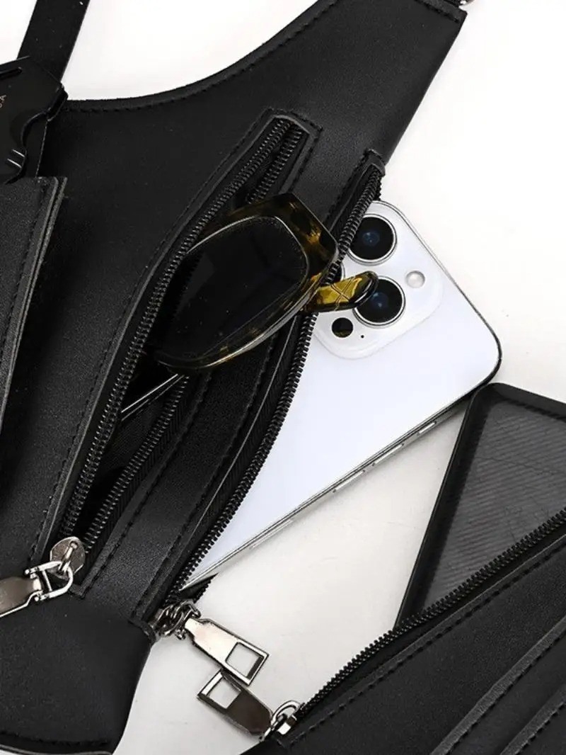 Adjustable Anti-Theft Underarm Shoulder Bag PU Leather Wallet Holster Bag
