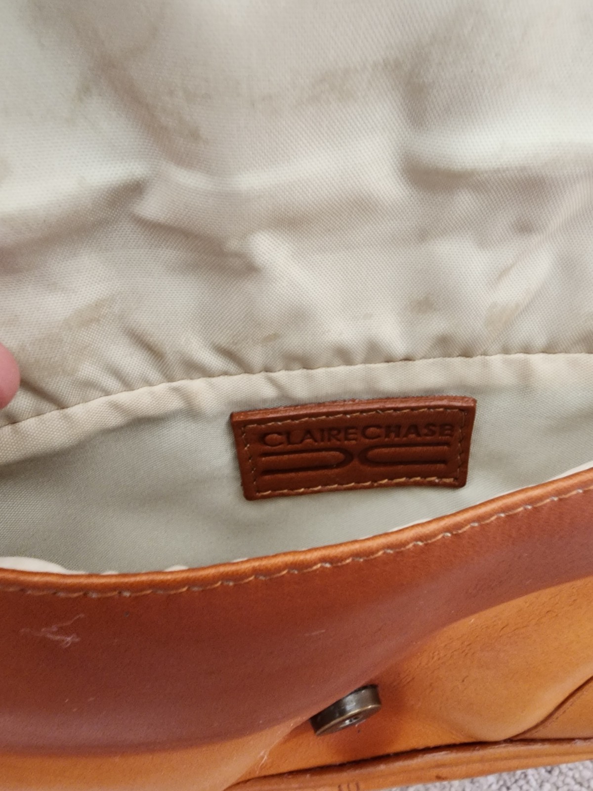 Claire Chase Leather Golf Shoe Bag Colombia Tan Style 808 READ