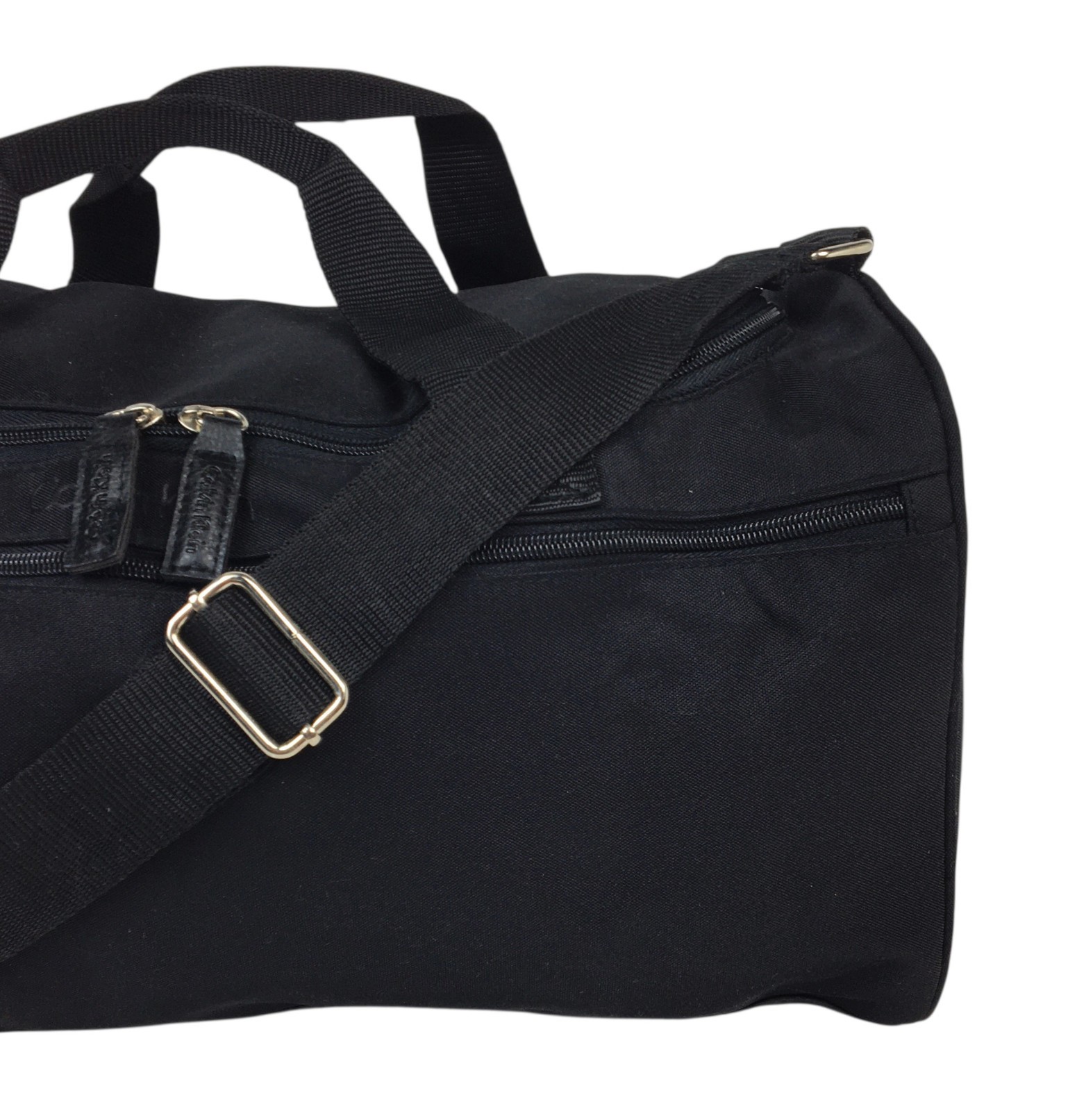 Calvin Klein Black Duffel Bag Carry On Overnight Shoulder Strap 18” Gym Luggage