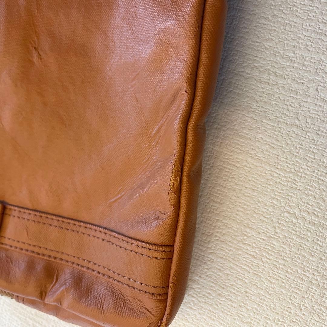 PORTER Yoshida Kaban FREE STYLE Camel Inner Pockets Shoulder Bag Made in Japan