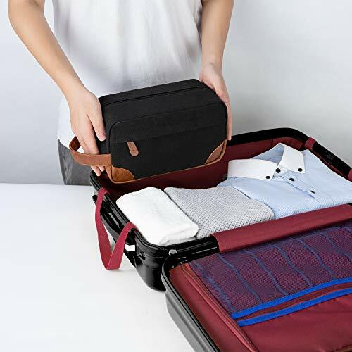 Toiletry Bag Hanging Dopp Kit For Men Water Resistant Canvas Shaving Bag With