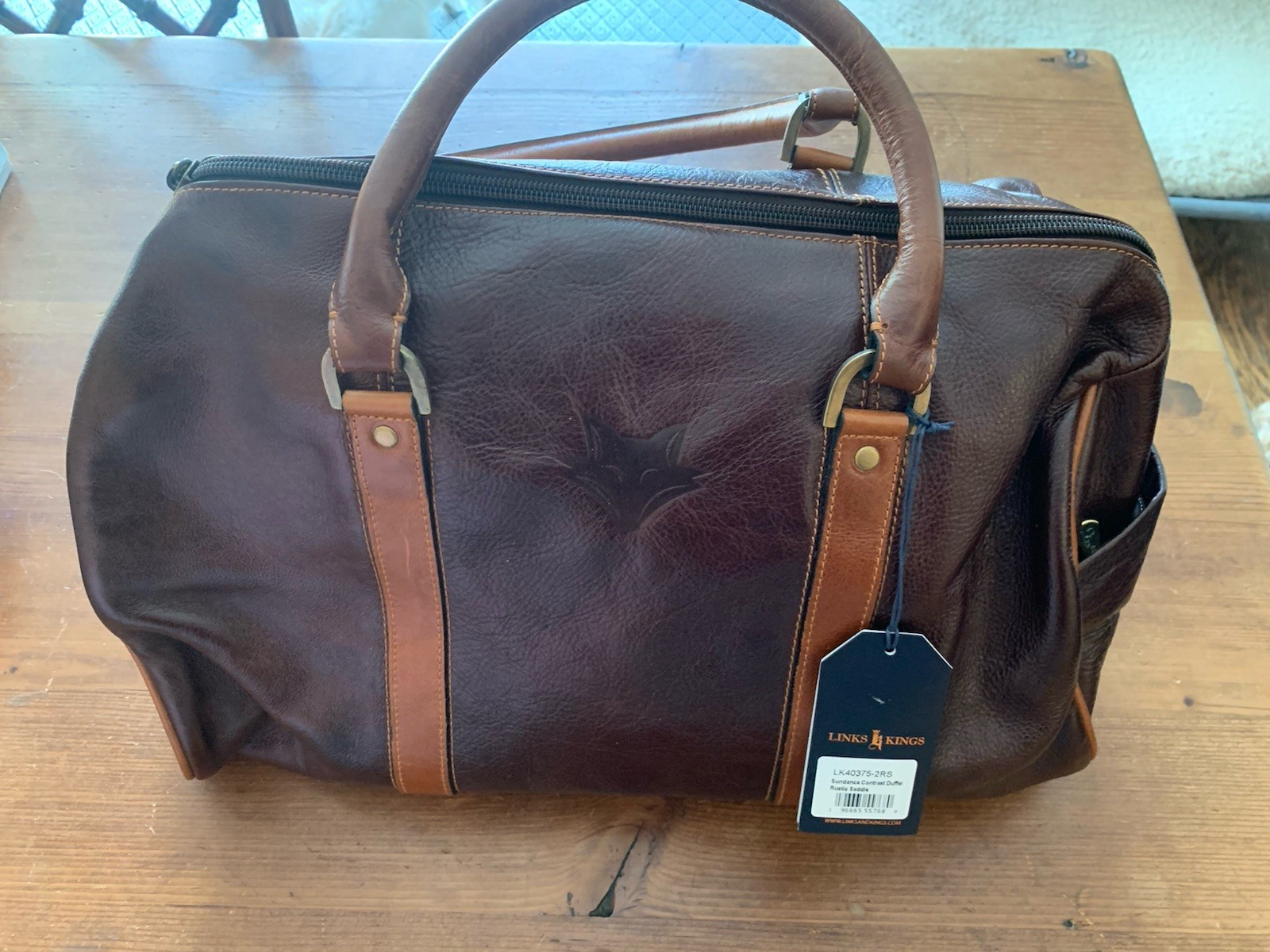 New Links & Kings Sundance Duffel Rustic Saddle Bag NWT Duffle MSRP $500
