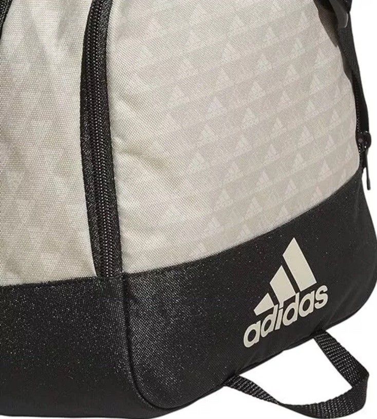 adidas Unisex BOS Mini Monogram Beige/Black Defender 4 Small Duffel Bag -5156951