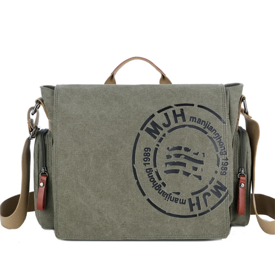 MenS Canvas Crossbody Bags Business Travel Satchel Messenger Bag 1124